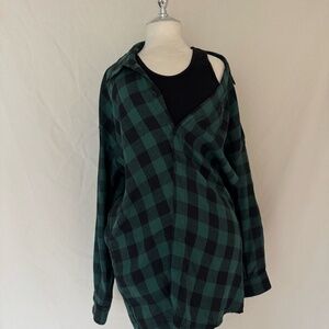 Plaid off shoulder Dress